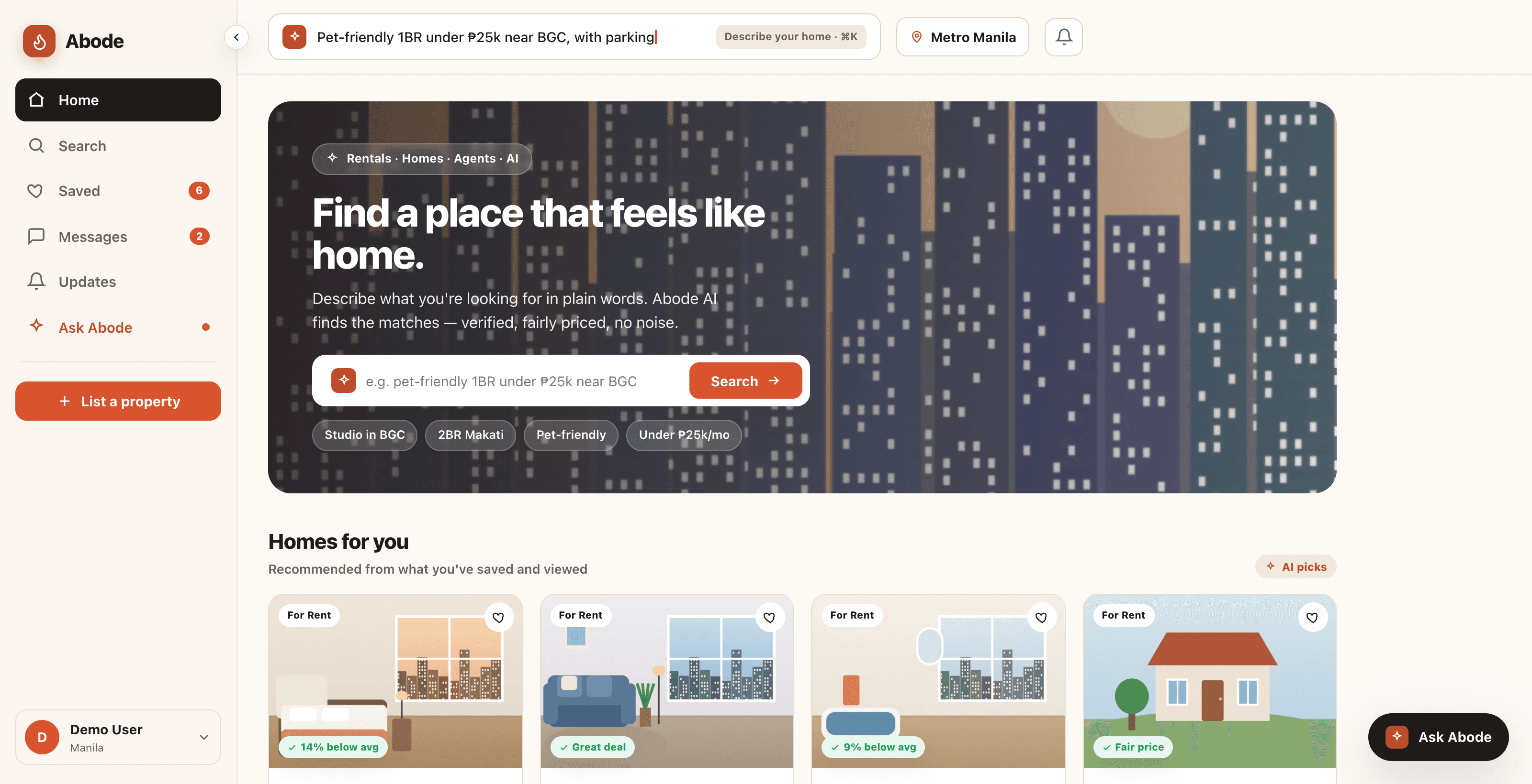 AI Property Listings Marketplace screenshot 1